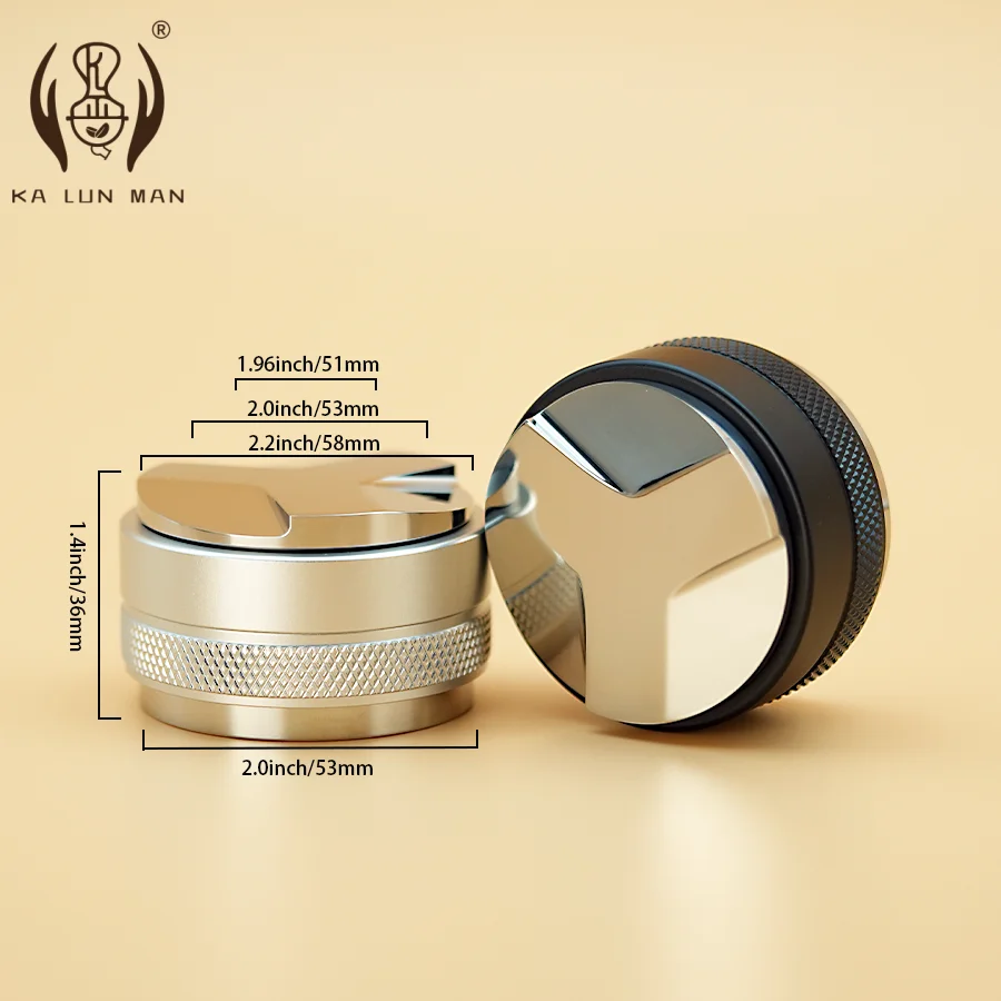 1Pc Dual-head Coffee Distributor, 51mm/53mm/58mm, Dual-sided: Flat + Triple Spiral Blade, 304 Stainless Steel,