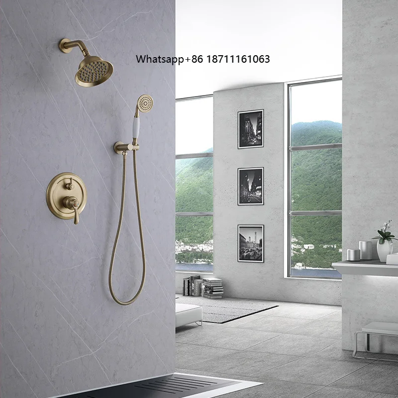 

American warehouse in-stock wall-mounted shower set, multi-functional bathroom shower room faucet set