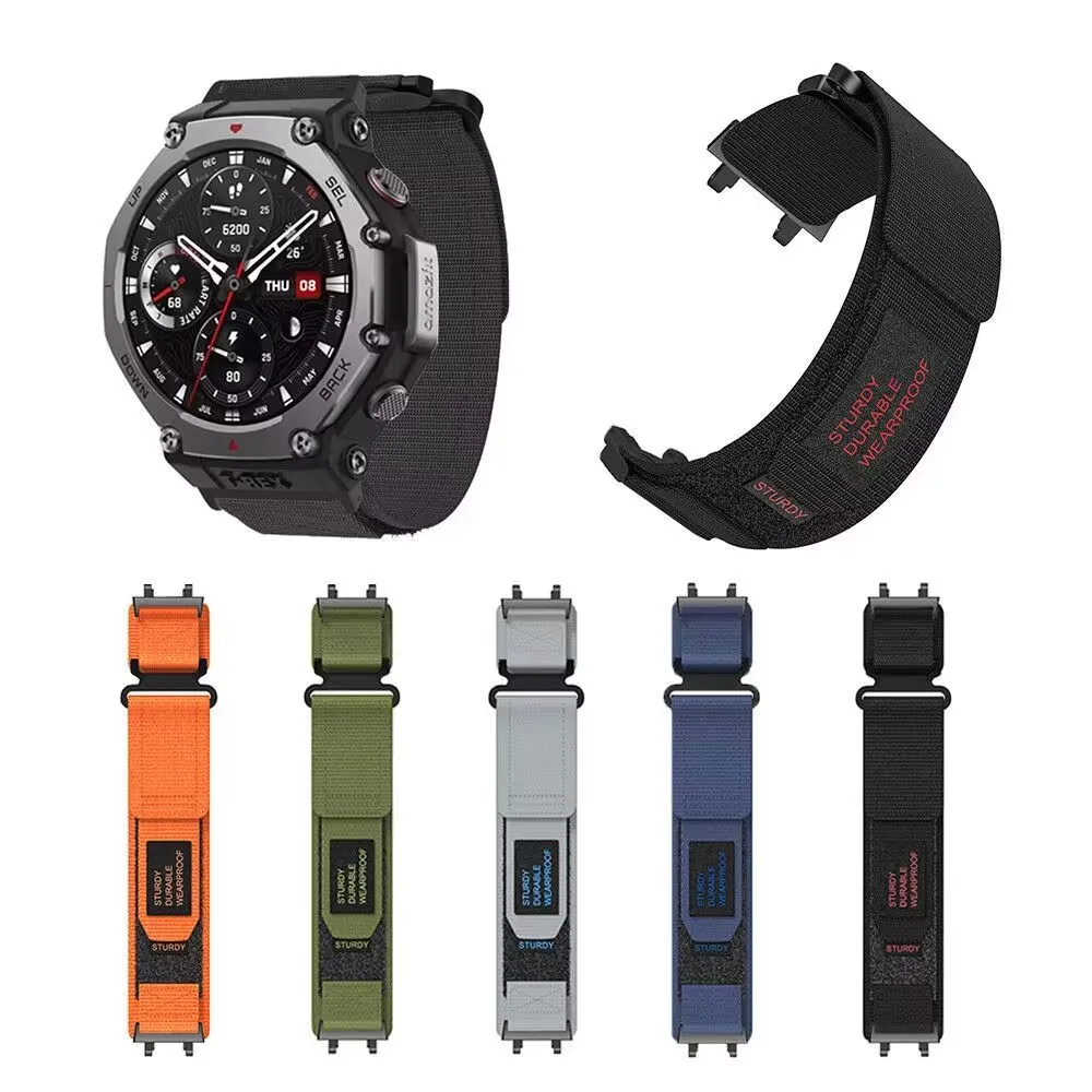 Bracelet en Nylon pour montre amazfit trex3 A2322, pour Amazfit T-Rex A1918, pour Amazfit T-Rex Pro Active EdgeA2212