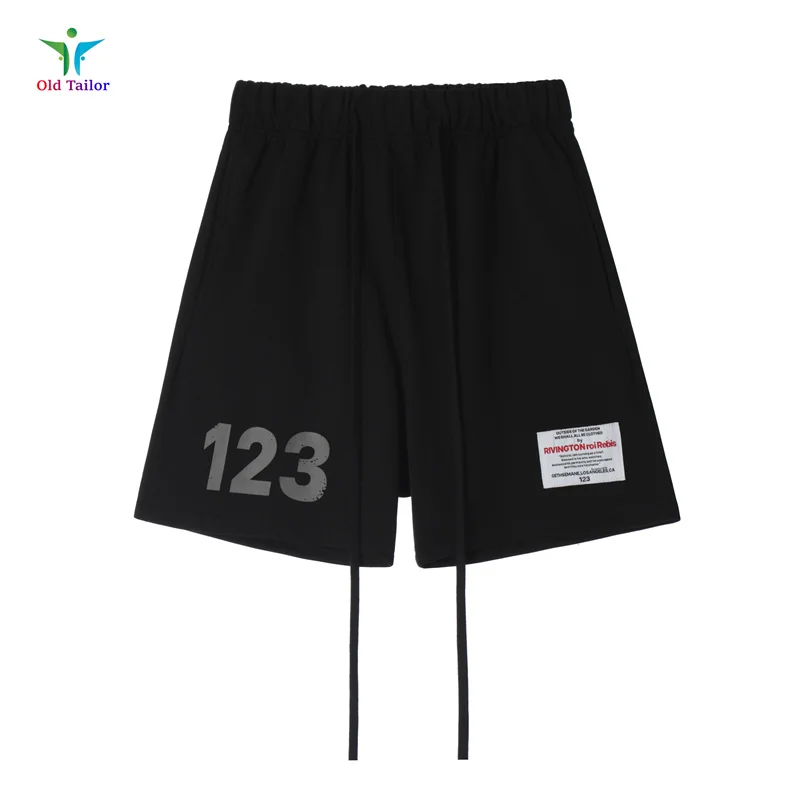 New RRR123 High Street Cotton Shorts Summer Men\'s Women\'s Loose Casual Drawstring Sports Shorts