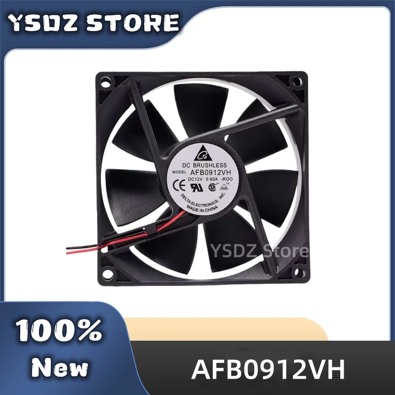 AFB0912VH 2/3/4-wire DC12V 0.6A 90*90*25MM For Delta New Original Cooling fan Fast Shipping