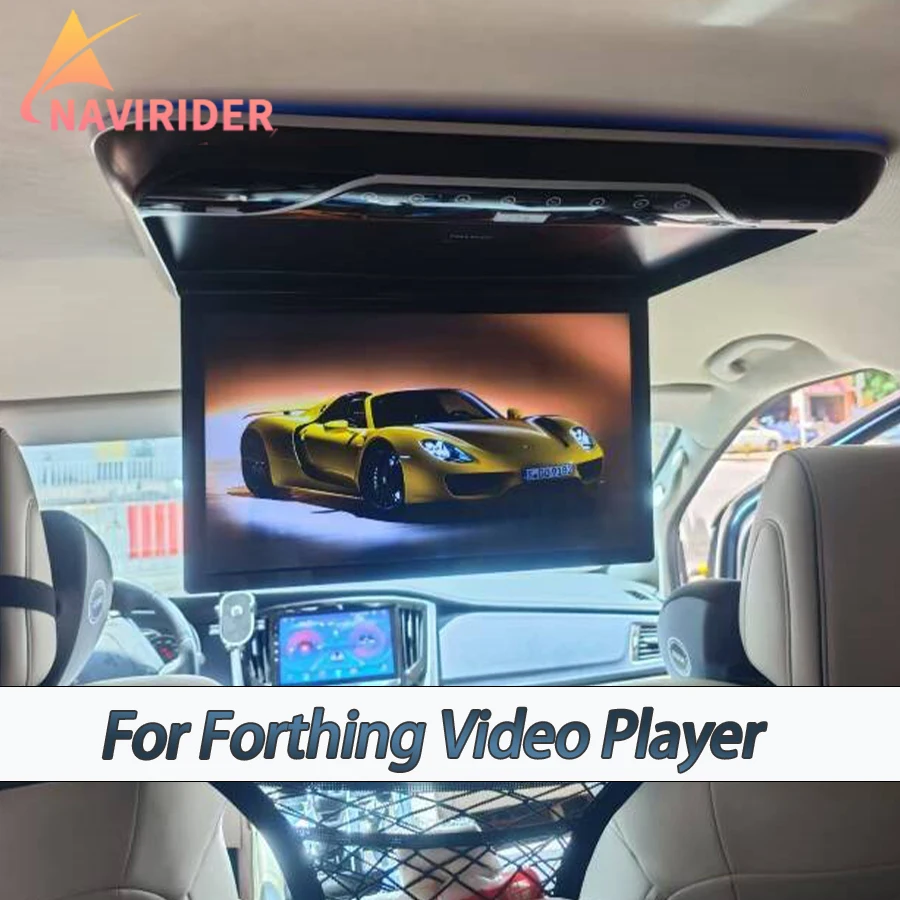 19inch MP5 Monitor Roof Ceiling Monitor Multimedia For Forthing Video Player Universal Car HDMI Input USB FM