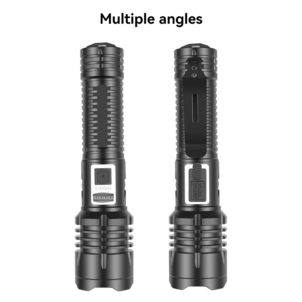 Flashlight USB Rechargeable Pen Clip Multi Modes Micro Lamp Outdoor Lighting