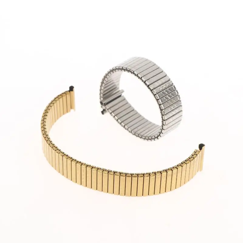Stainless Steel Band 10mm 12mm 14mm 16mm 18mm 20mm Elastic Strap Metal Watchbands Replacement Wristband Universal Bracelet