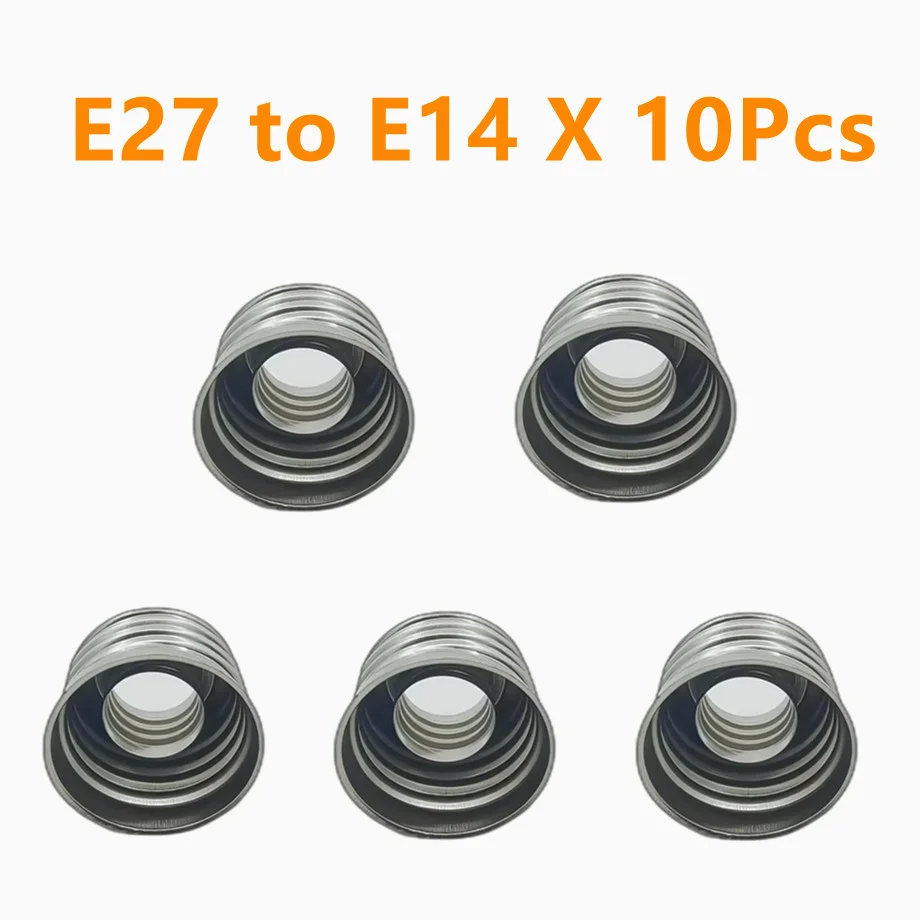 10PCS Fireproof Iron E27 To E14 Light Bulb Adapter Lamp Holder Converter Socket Base Conversion Lighting Accessories