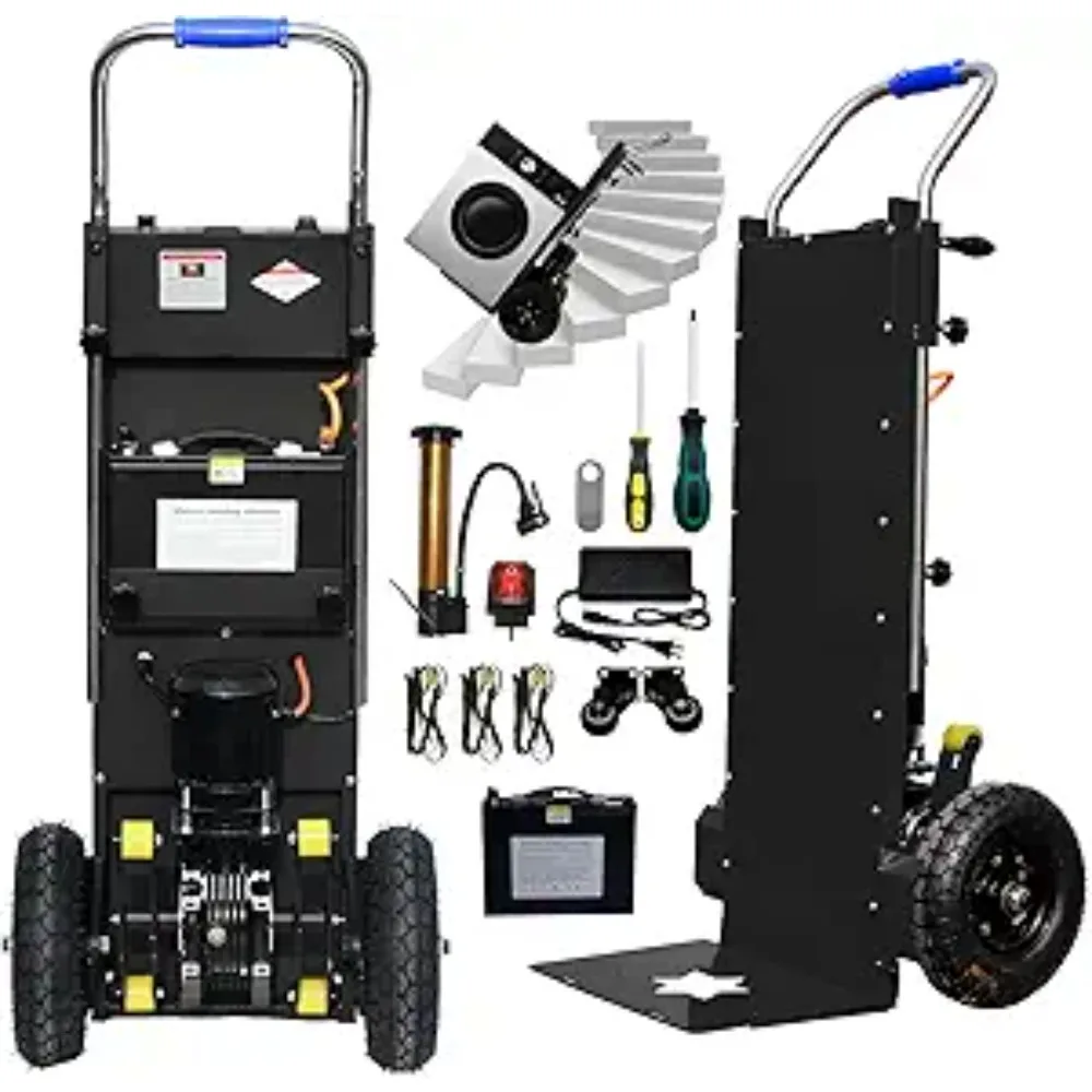 900lbs Electric Stair Climbing Hand Truck – 1500W Heavy-Duty Dolly with Safety Brakes & Solid Tires for Furniture,Customized