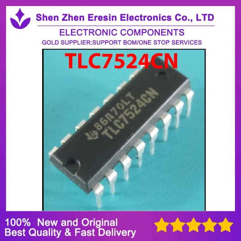 Free shipping    5PCS/LOT  TLC7524CN   DIP16    New and original