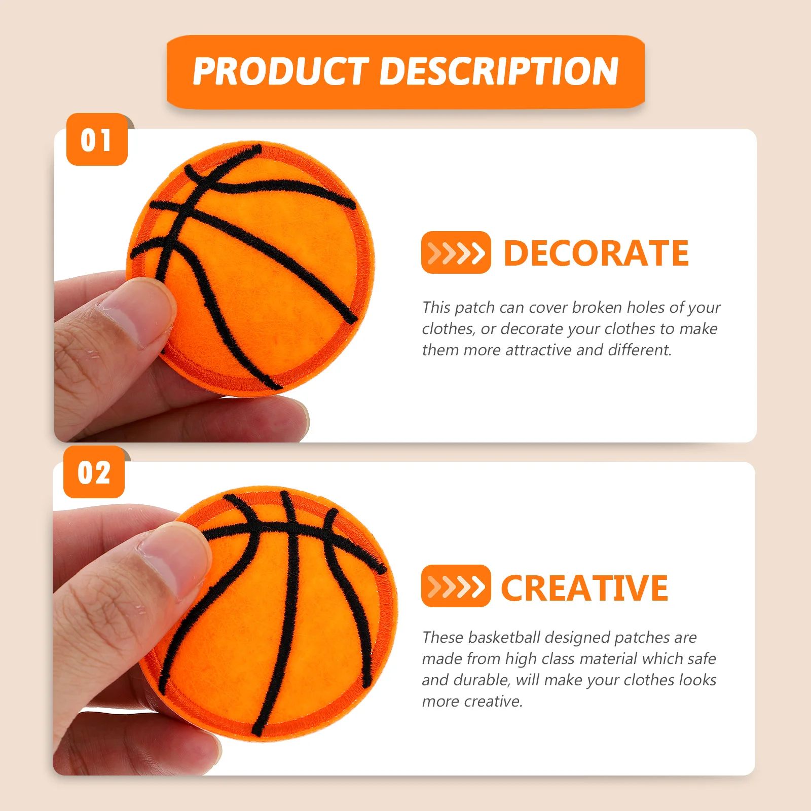 20 Pcs Basketball Stickers Patch Squishy Decor Sports Clothing Patches Basketballs Sewing Decorative Backpack Child