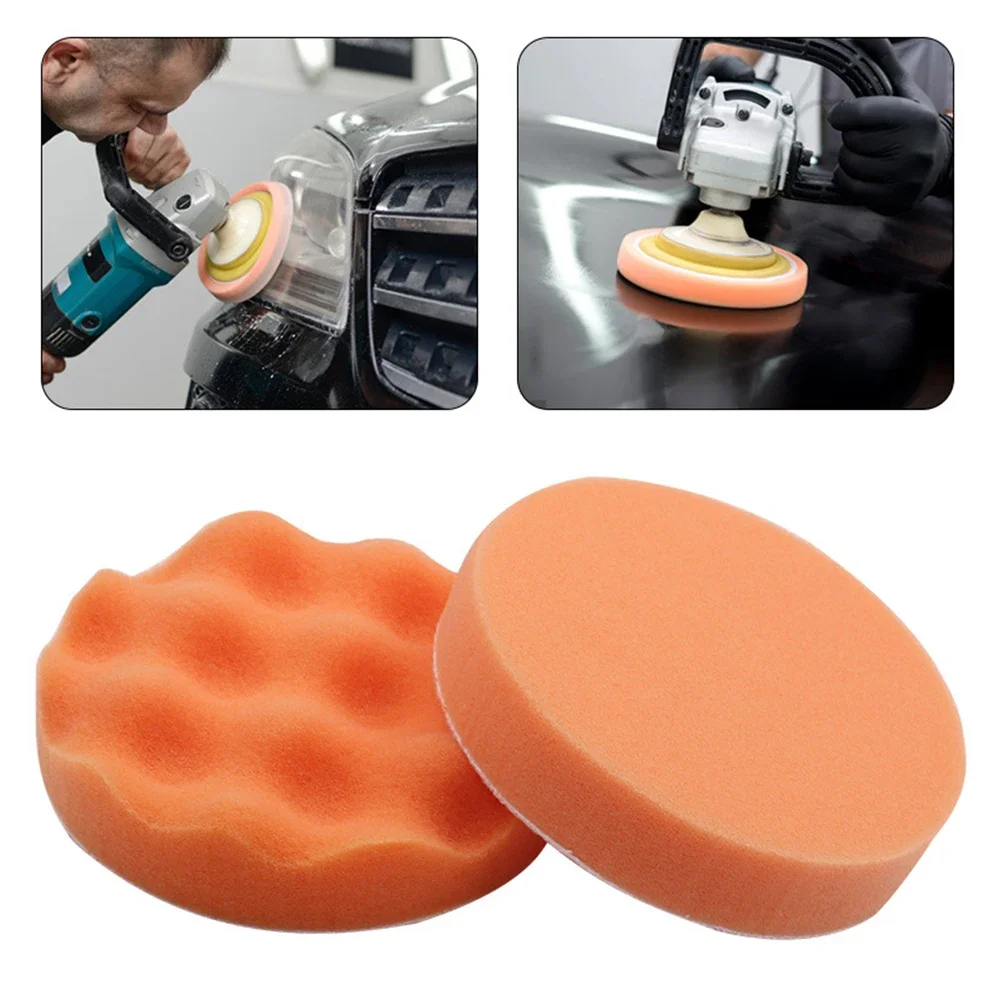 Almohadilla de encerado para coche, almohadillas de espuma de pulido de esponja para RO/DA, herramientas de pulido de disco de encerado, 1 piezas, 3-7 pulgadas