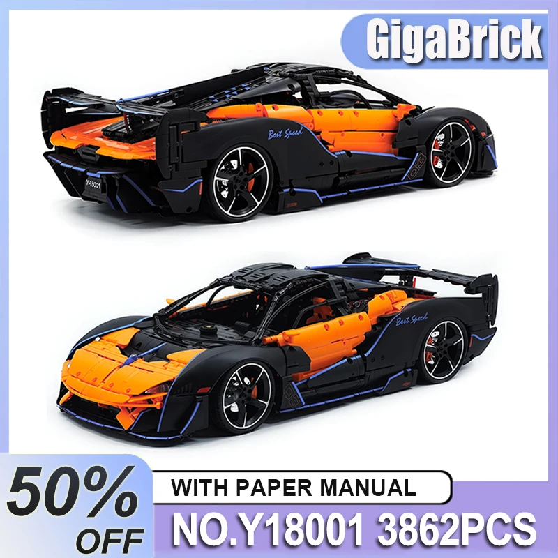 

EIKEE Y18001 Новый MOC подробный технический спортивный автомобиль, блоки, модель гоночных кирпичей, сборка игрушек для мальчиков, набор рождественских подарков для детей