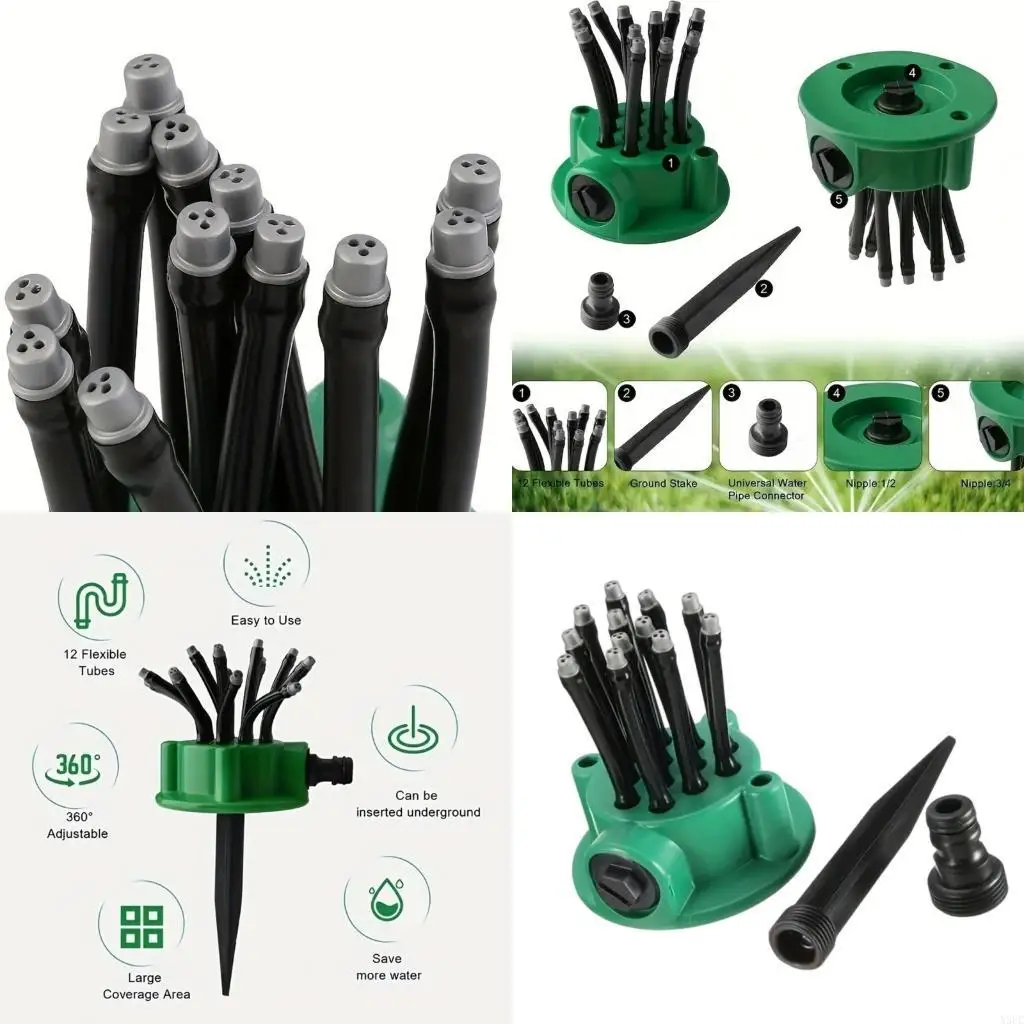 Sprinkler Düse 360 ​​Grad Automatische Rotierenden Wasser Sprays Bewässerung Versorgung Garten Rasen Automatische Sprinkler X3UC