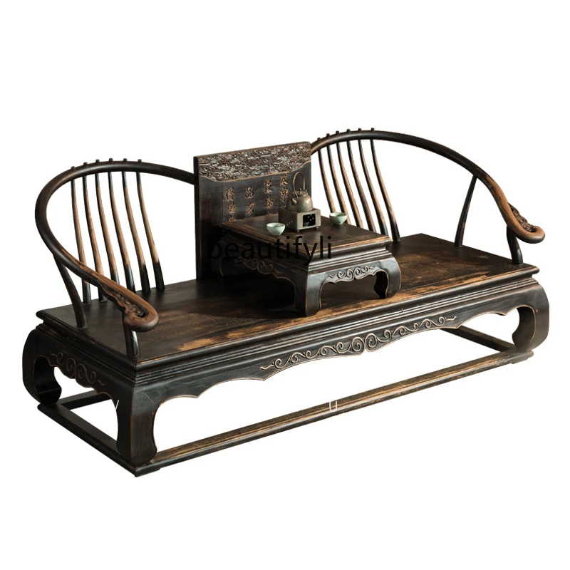 

Solid wood Chinese imitation old, classical double chair tea house hotel