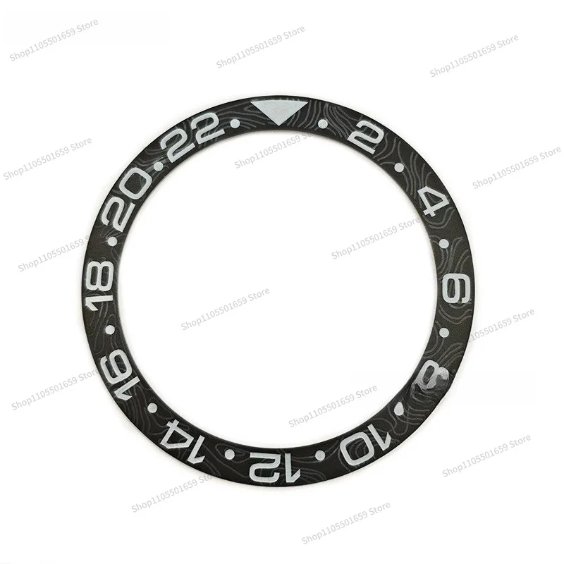 For watch accessories, imitation carbon fiber ceramic scale slope ring, suitable for GMT007 outer ring baffle