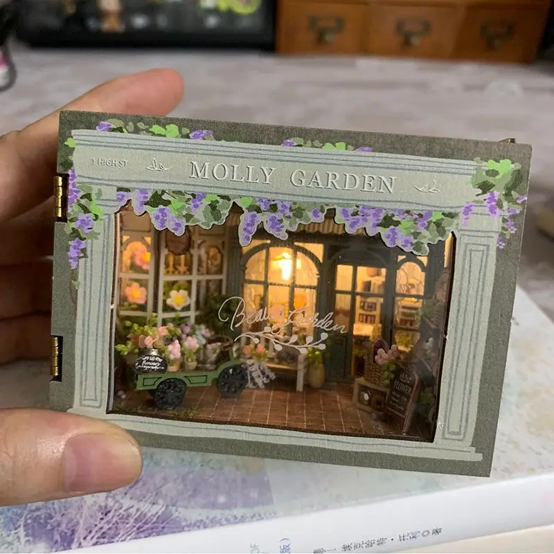 3D ชุดปริศนาไม้ Magic Cabin DIY Miniature House ของเล่นสําหรับเพื่อนวันเกิดคริสต์มาสตกแต่งของขวัญ