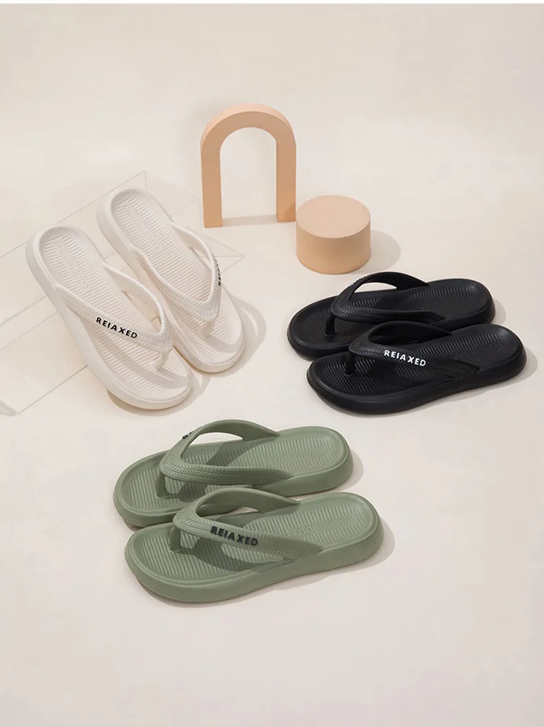Sommer Neue Paar-Flip-Flops, Dicksohlige Weichsohlige Sandalen, Modische Strandpantoffeln für Damen und Herren – Detail 7
