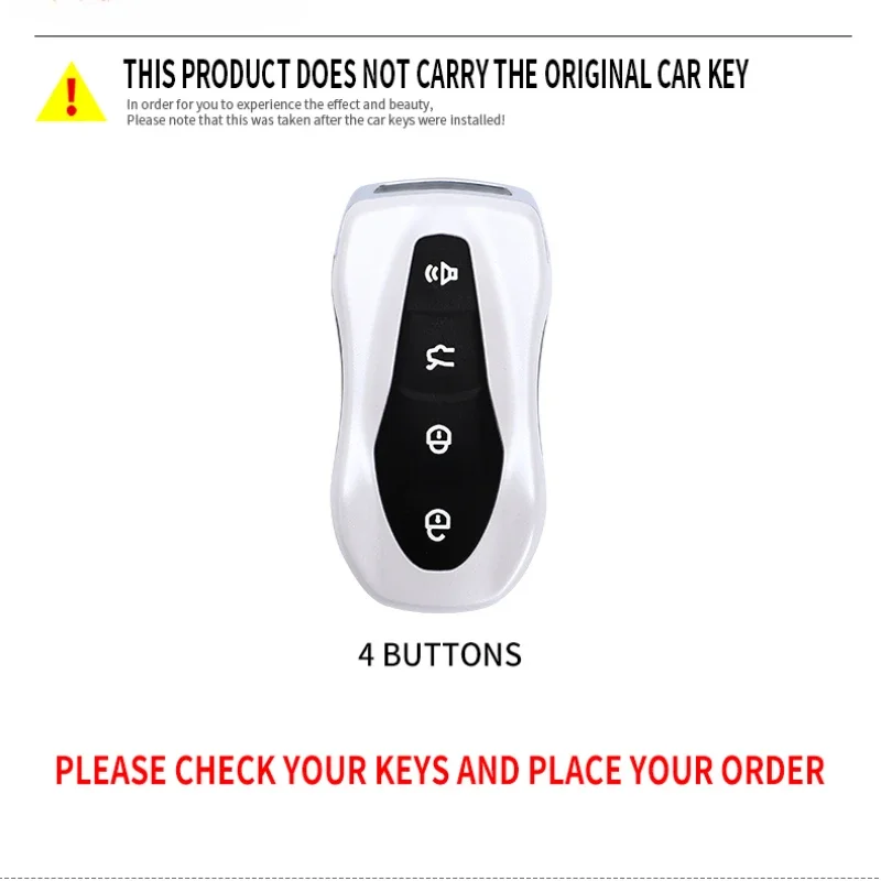 4 Bottons Metal Car Key Cover Fob Case Shell for Geely Boyue PRO Azkarra FY11 Atlas Pro New Emgrand GS X6 SUV EC7 Accessories