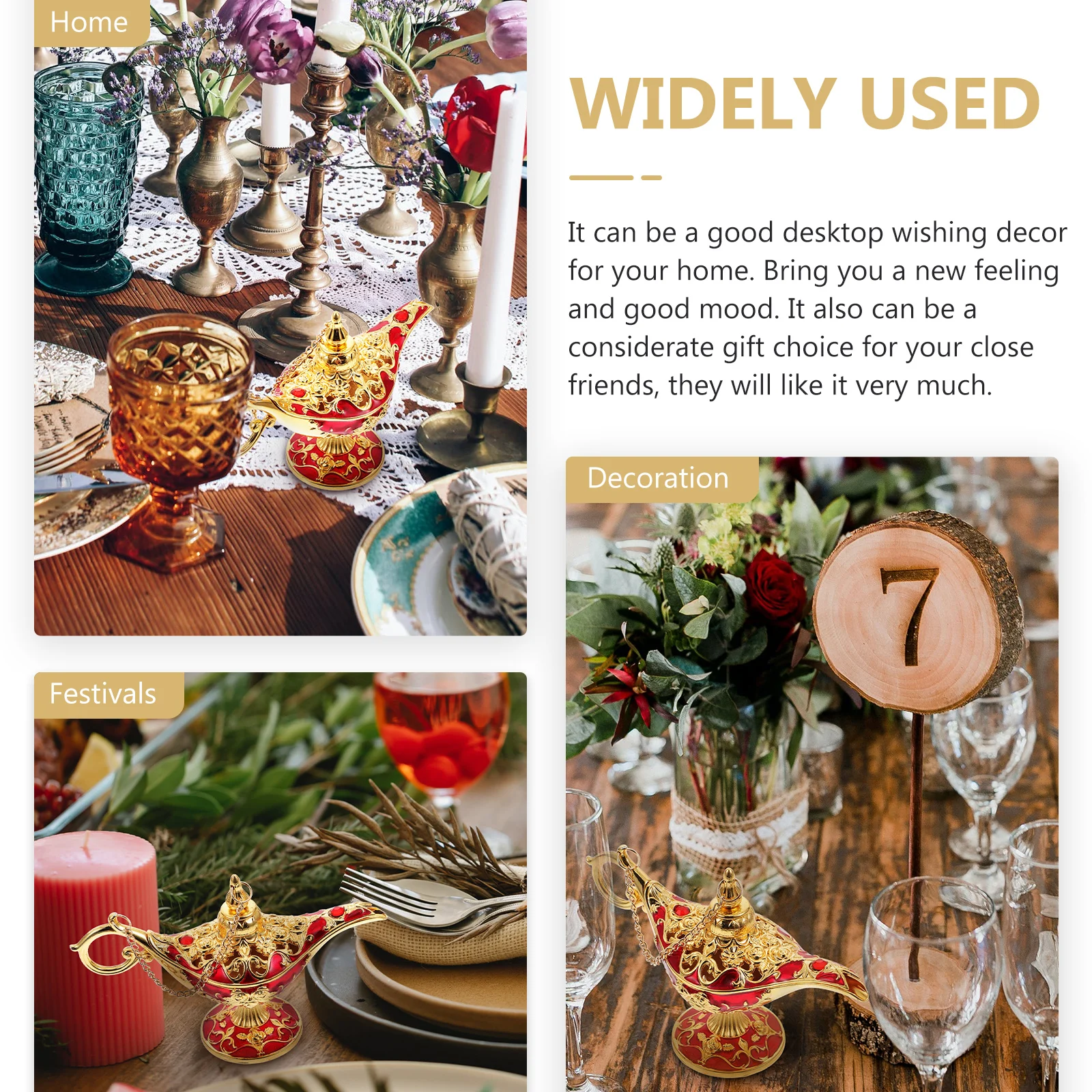 

Retro Decor Unique Vintage Red Home Ornament Zinc Alloy Desktop Figurines