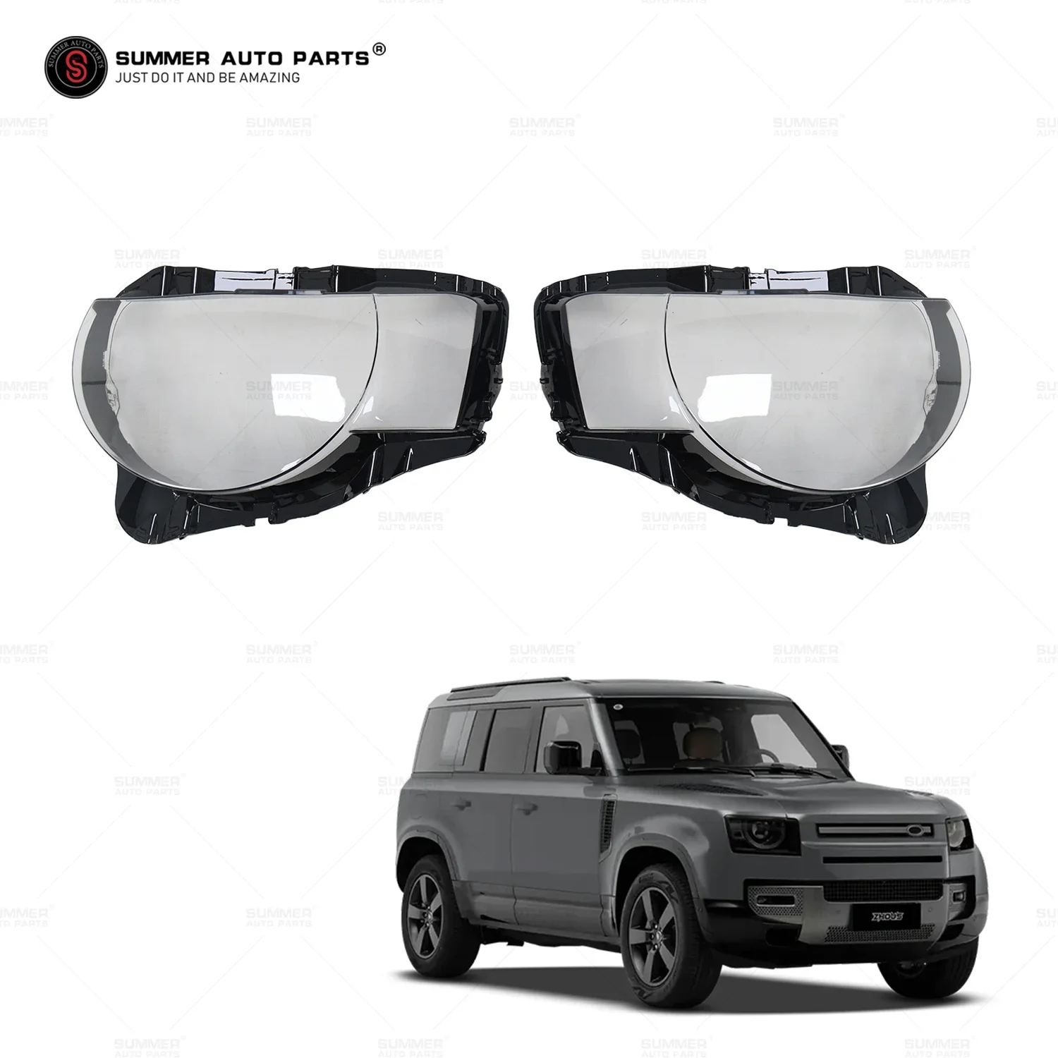 Car Light Accessories Modification Upgrade Parts Headlight Lamp Cover Glass Lampshade for Rover New Defender 2020-2025