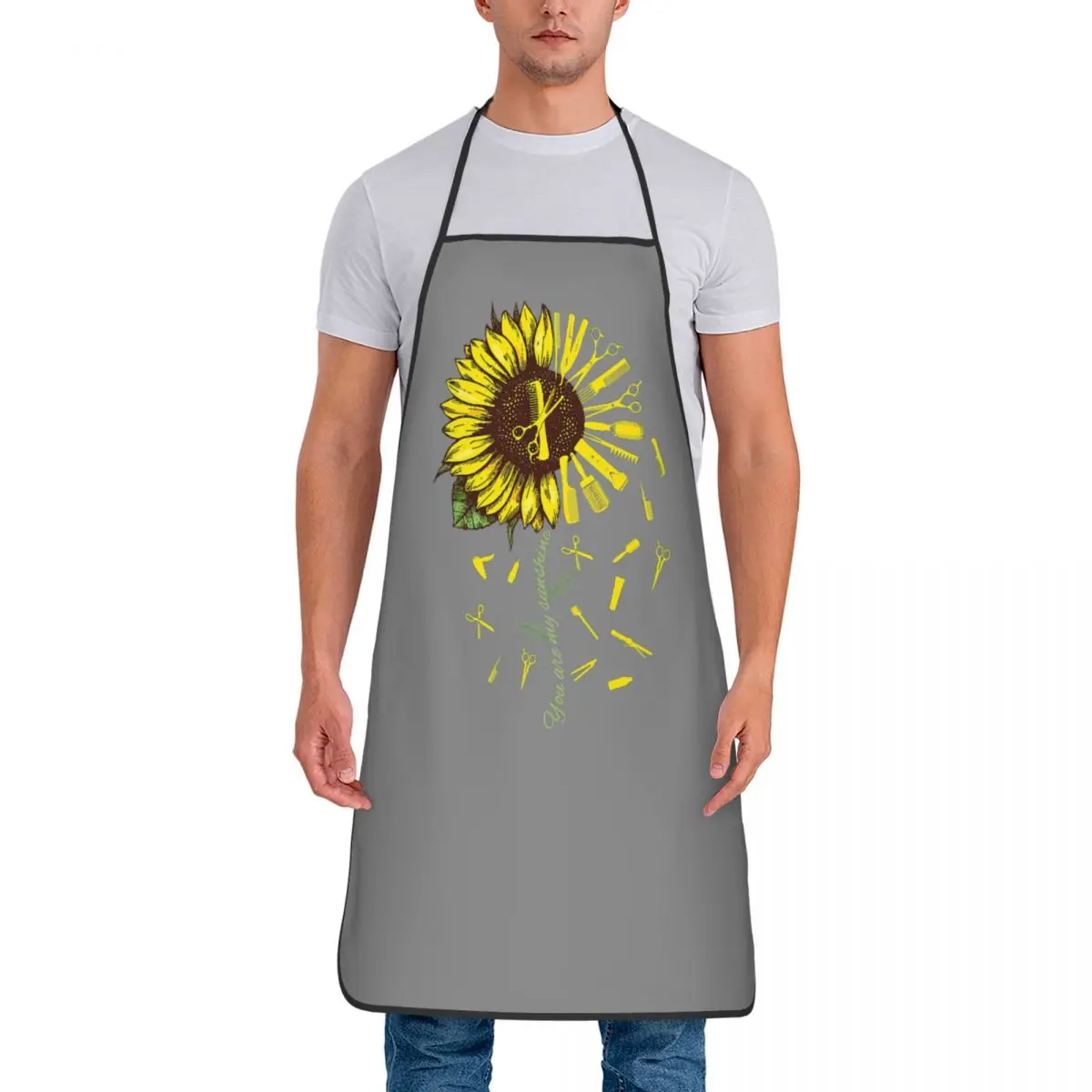 Unisex Hair Dresser Apron Adult Chef Tablier Cuisine for Kitchen Cooking Barber Hairdresser Fashion Trend Hairstyle Painting