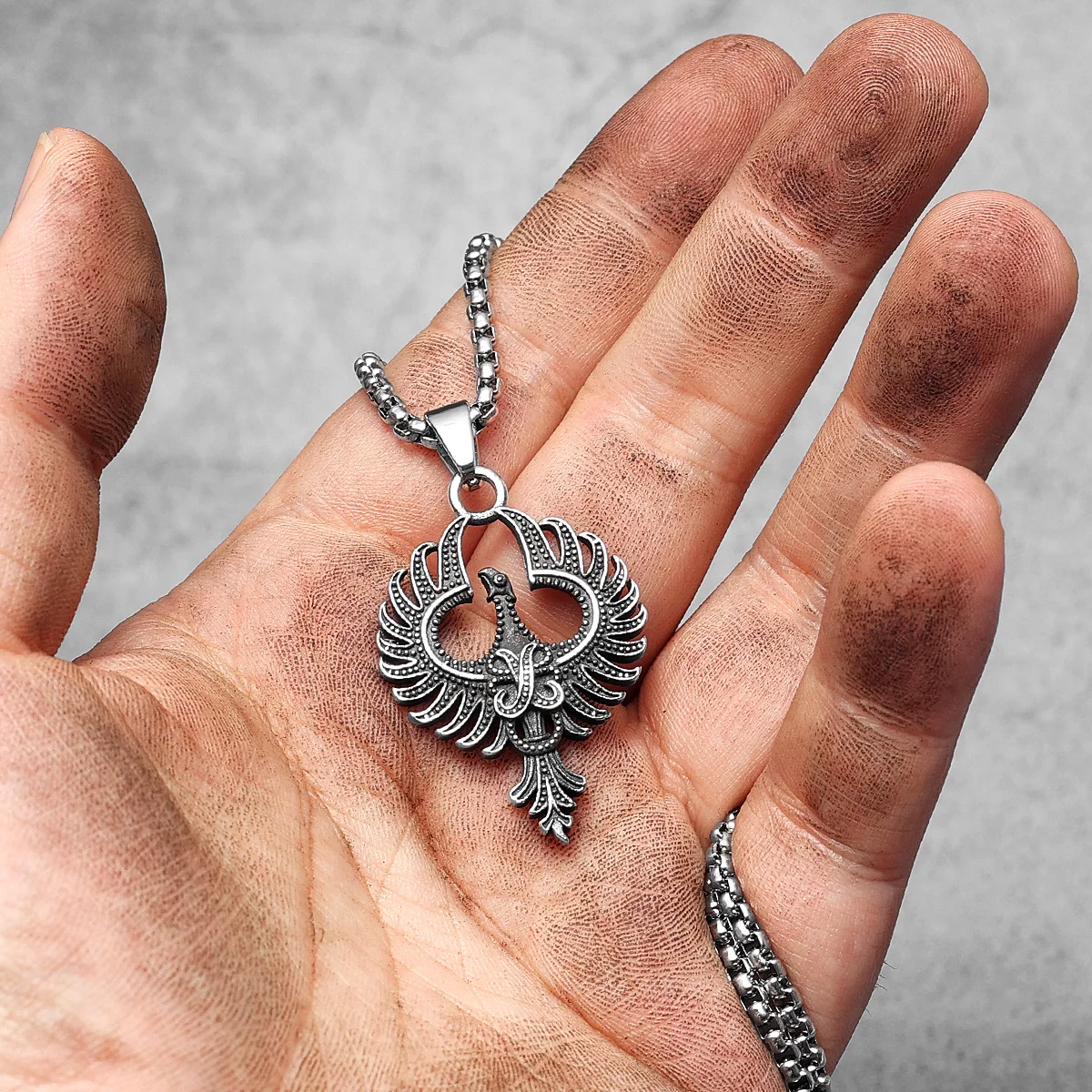 Legend Phoenix Unique Men Necklaces with Pendant Stainless Steel Jewelry for Male Women Punk Hip Hop Accessories Gifts Wholesale