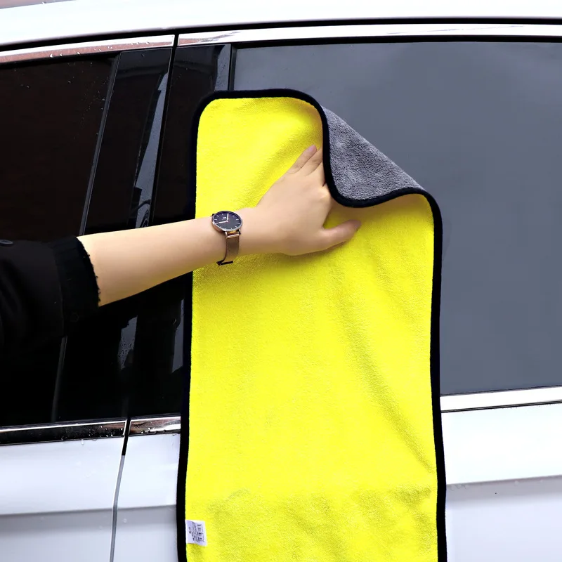 Microfiber Cleaning Towel Thicken Soft Double Layer Drying Cloth High Absorbent Car Washing Towel Car Body Cleaning Rag