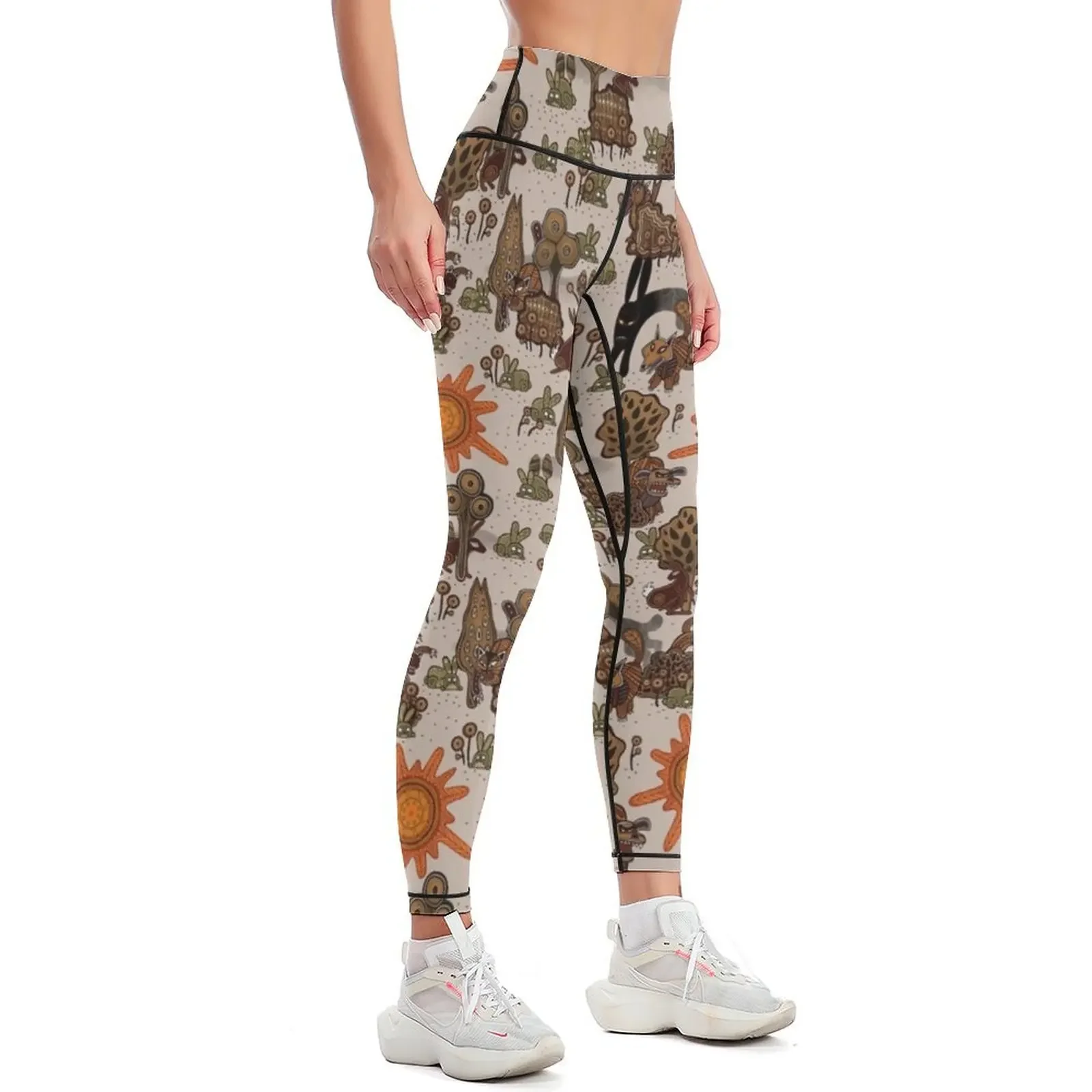 In The Beginning of the World - Watership Down Pattern Leggings Women's tights Women sportwear push up legging Womens Leggings