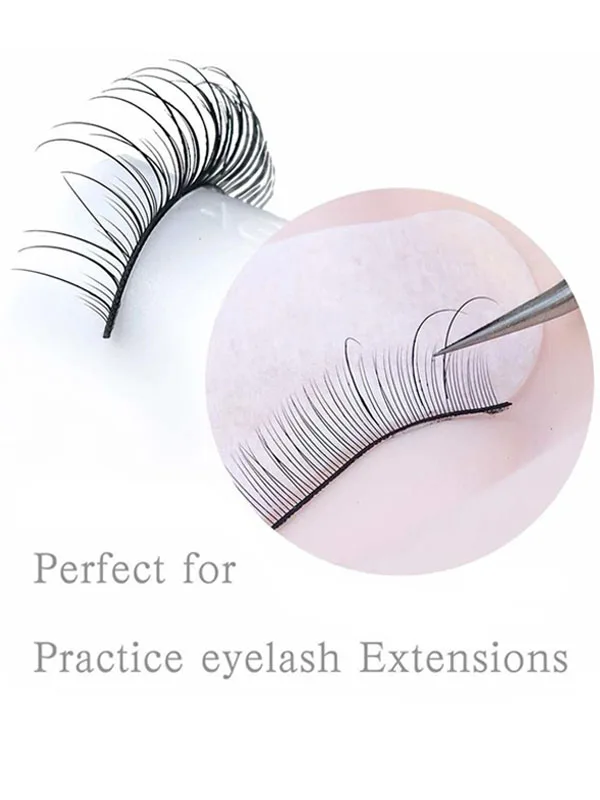 Mannequin d'extension de cils fait à la main pour débutants, formation, pratique, faux cils, coussinets, fuchsia, outils d'extension des yeux