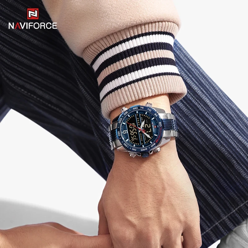 Luxury Brand NAVIFORCE Fashion Digital Sport Quartz Watches Waterproof Chronograph Clock Luminous Wristwatches Relogio Masculino