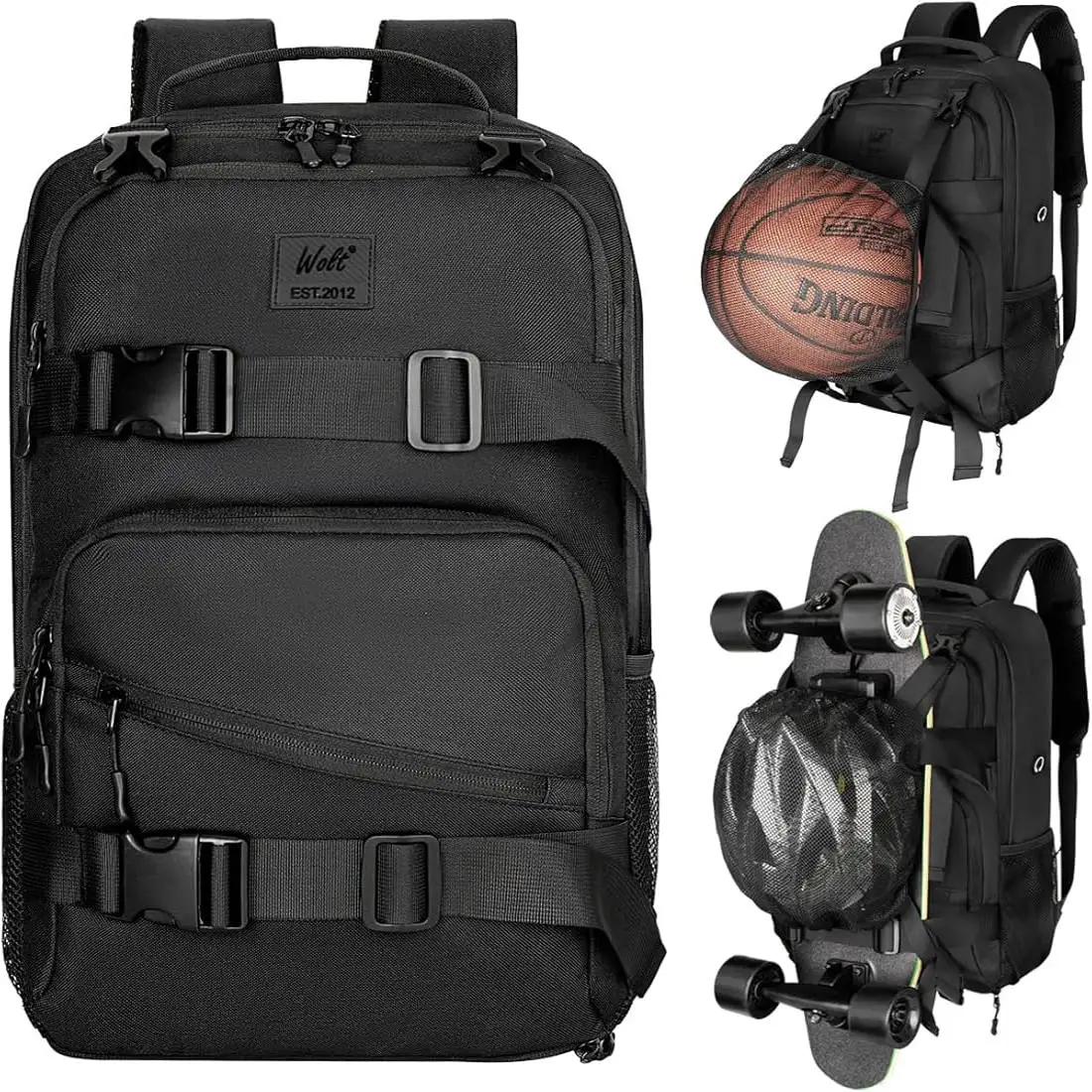 wolt-skateboard-bag-double-curved-road-outdoor-sports-leisure-backpack-for-teenage-boys-backpacking-traveling-zipper-closure