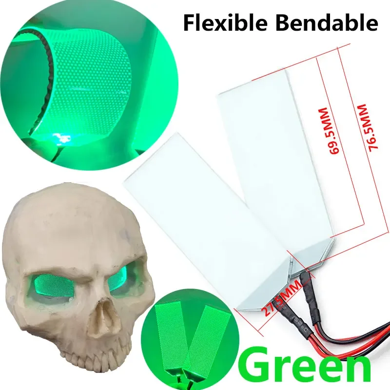 

Green Flexible Bendable LED Eyes Remote Control Touch Switch Kits for Halloween Helmet Mask Eye Light DIY Cosplay Accessories