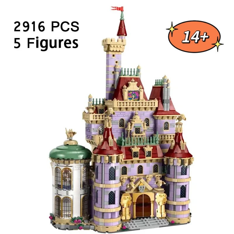 

2025 MINISO MOC 2916 PCS Beauty and the Beast Castle Building Blocks Bricks Model Toys Birthday Christmas Gift 43263 Home Decor