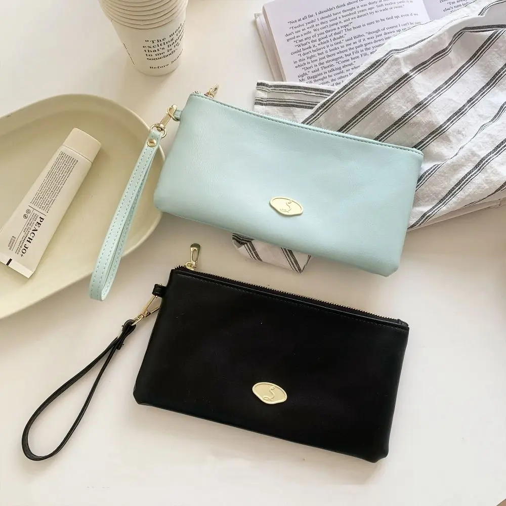 

Casual Luxury Women Clutch Bag Square Large Capacity Evening Banquet Bag Coin Purse Mobile Phone Pouch PU Long Wallet Women
