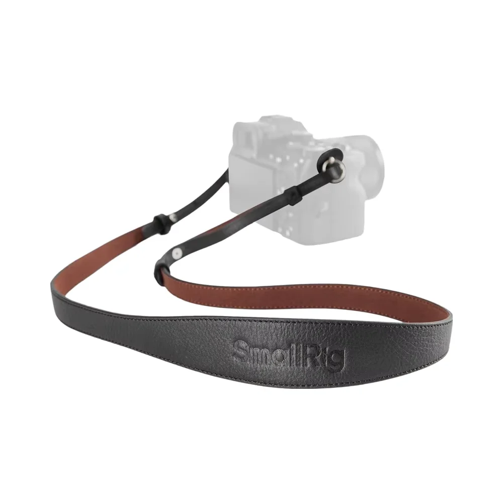 حزام كتف للرقبة من الجلد العالمي من SMALLRIG لـ DSLR، قابل للتعديل من 100 إلى 110 سم (39 إلى 43 بوصة)، أقصى حمولة 10 كجم (22 رطل)