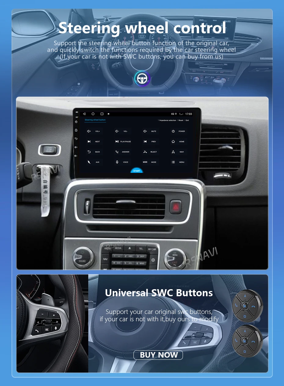 Android 16 Carplay Auto 2K Bildschirm Autoradio Multimedia-Player für Volvo S60 V60 2011 - 2020 Head Unit 360 2Din Autoradio Stereo – Detail 10