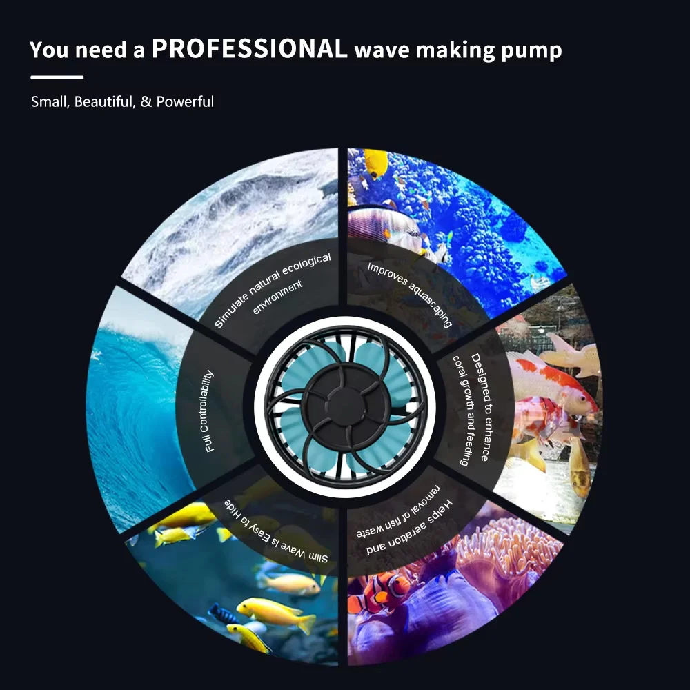 Jebao Wave Pump Jecod ELW Aquarium Water Pump Filter Fish Tank Ultra Quiet Operation Pump with WIFI Wireless Support WIFI