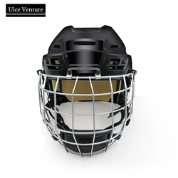 Hockey Helmet 57-60cm Ice Hockey Helmet Full Face Adult Safety Top Equipment PP Shell Hockey Helmet Combo Sport Helmet