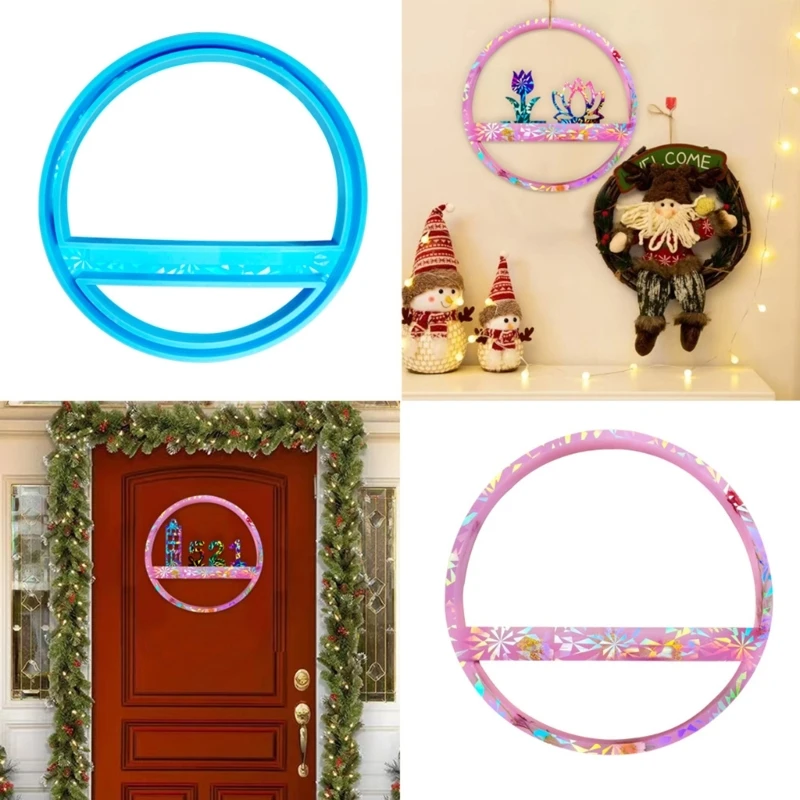 

Delicate Round Silicone Door Sign Mold Epoxy Resin Door Card Holder Making Mold for Innovative Home and Office Decors