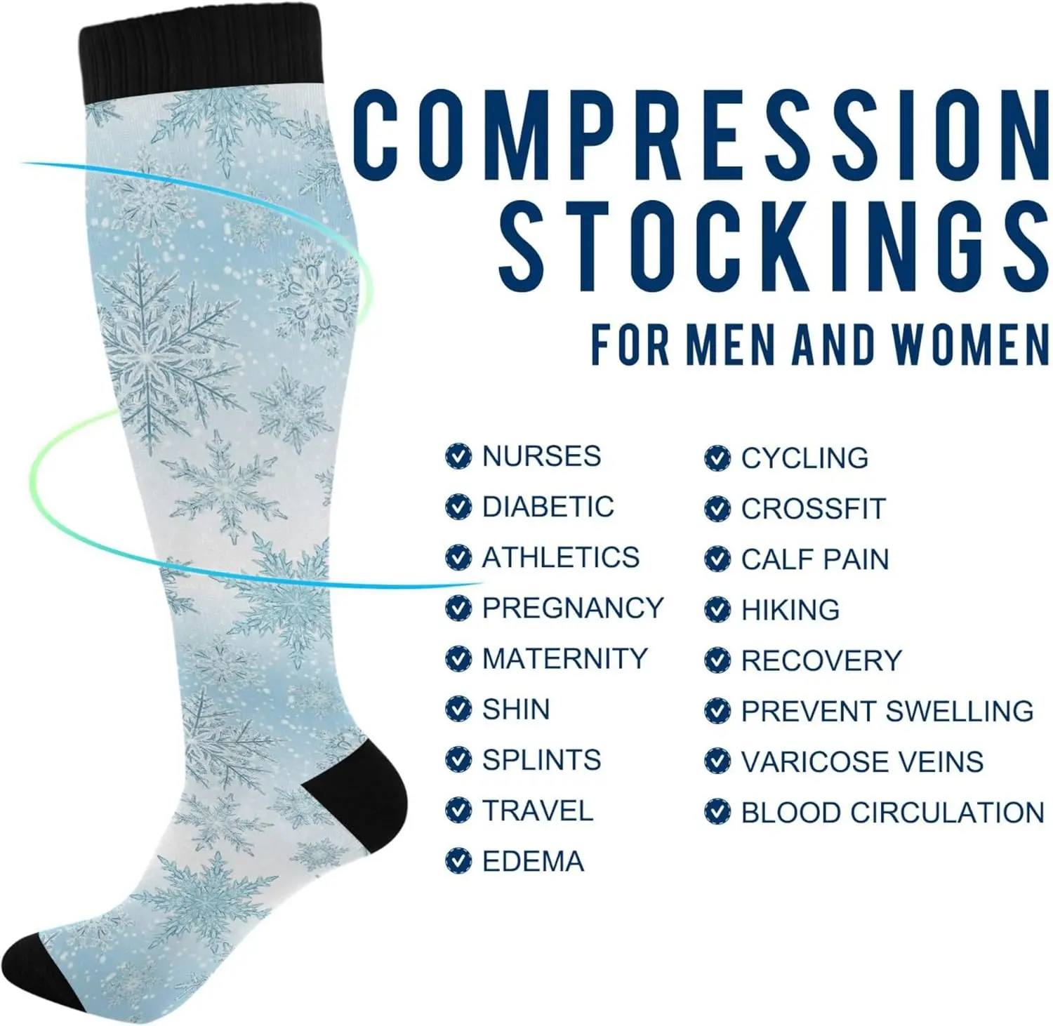 جوارب نسائية طويلة مضغوطة، جوارب طويلة للتدوير 15-20 ملم زئبق للنوم في سن المراهقة، قرع الهالوين #5