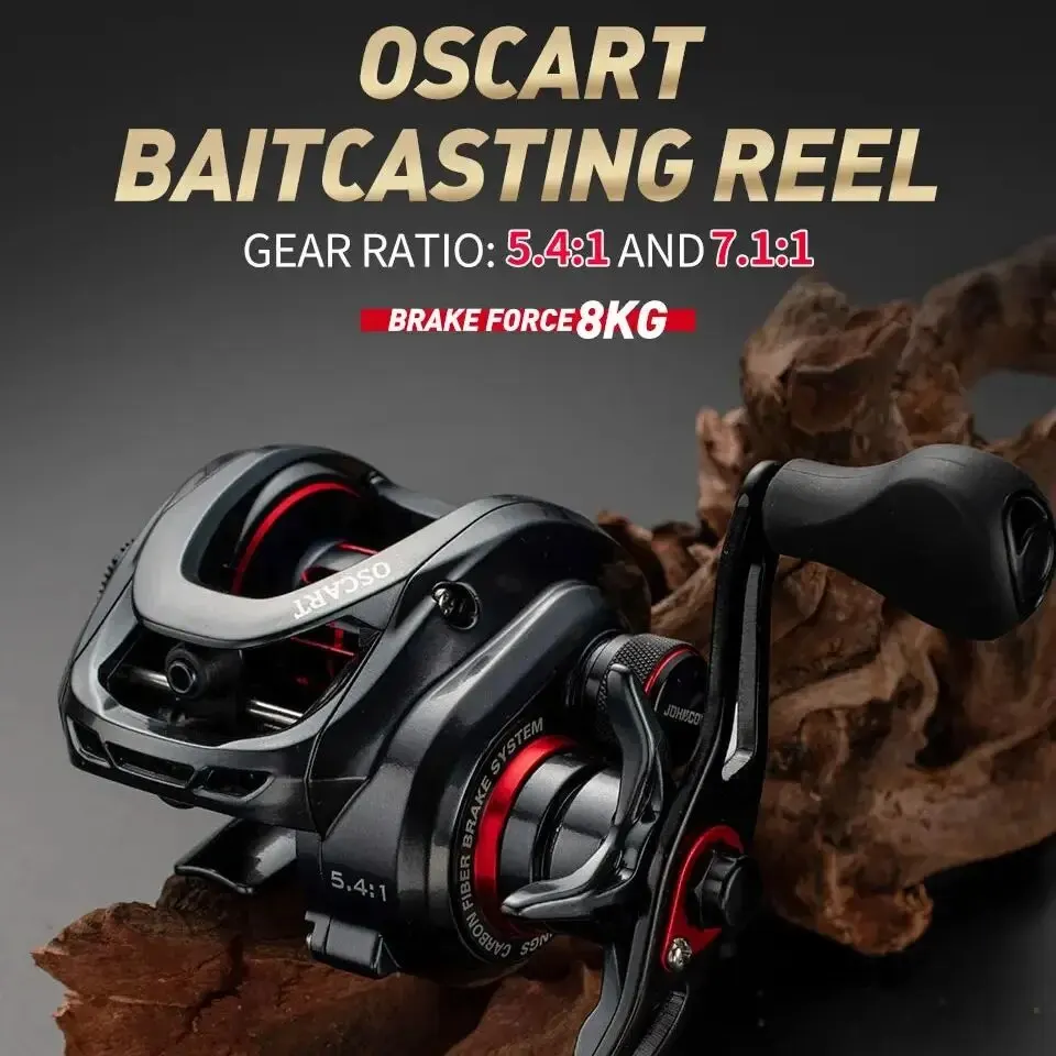 Saltwater Baitcasting Reel en Baitcaster 9BB 5.4:1 7.1:1 Aas Casting Multiplier Coil Vishaspel met reservespoel voor Octopus