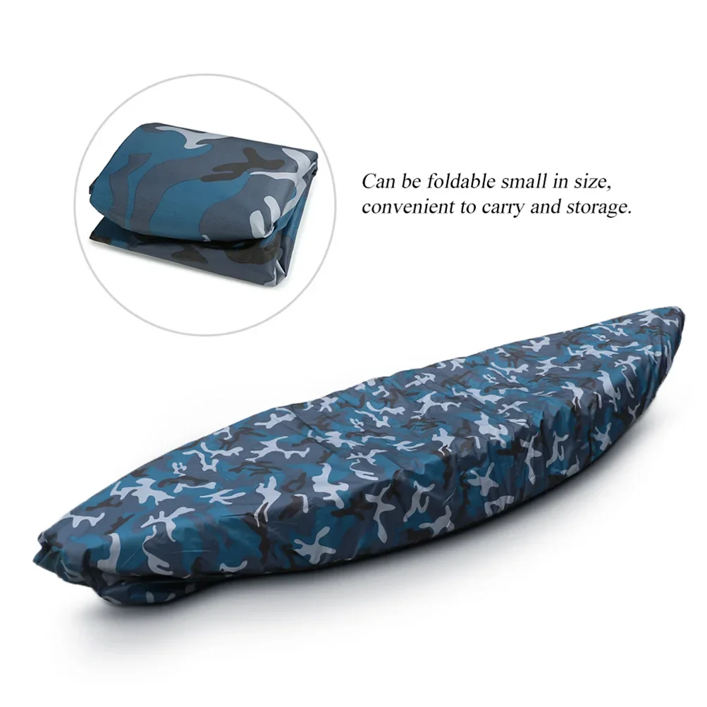 Kayak Storage Cover Universal Waterproof UV Resistant Dustproof Fishing Boat Cover for Indoor Outdoor Canoe Dust Cover Shield