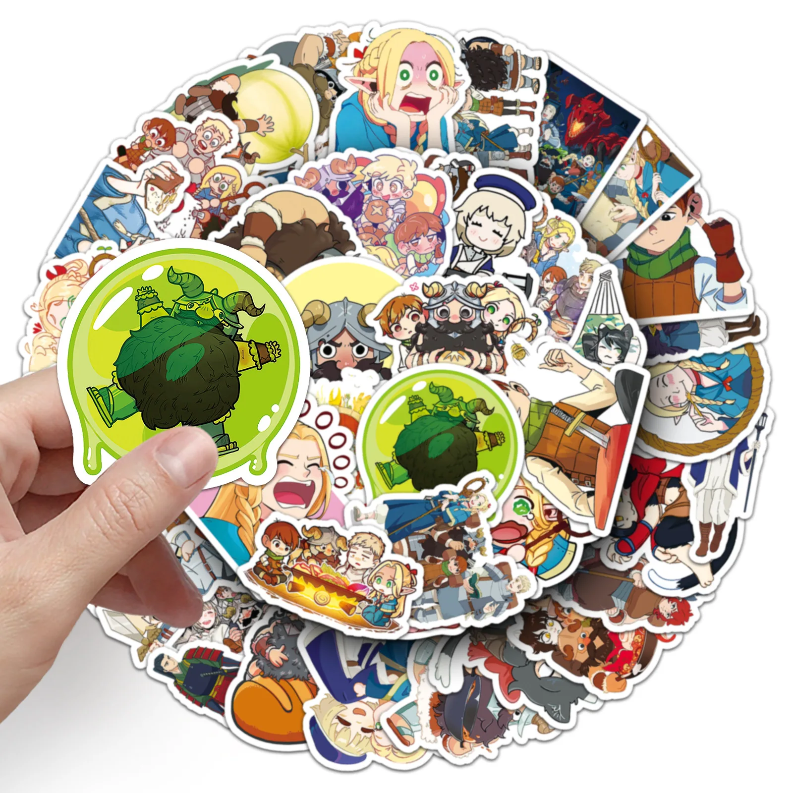 50 Uds. De pegatinas de grafiti deliciosas en mazmorras, pegatinas personalizadas de decoración de dibujos animados de Anime, bricolaje, guitarra, taza de agua, monopatín