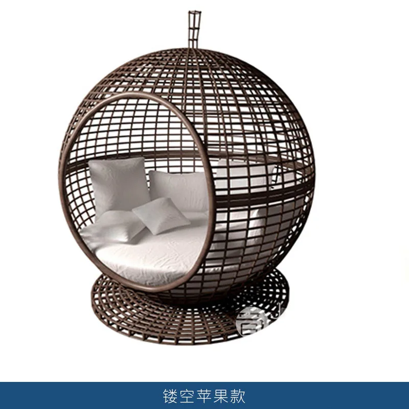 Outdoor leisure furniture Garden Rattan bed Creative Internet celebrity nest