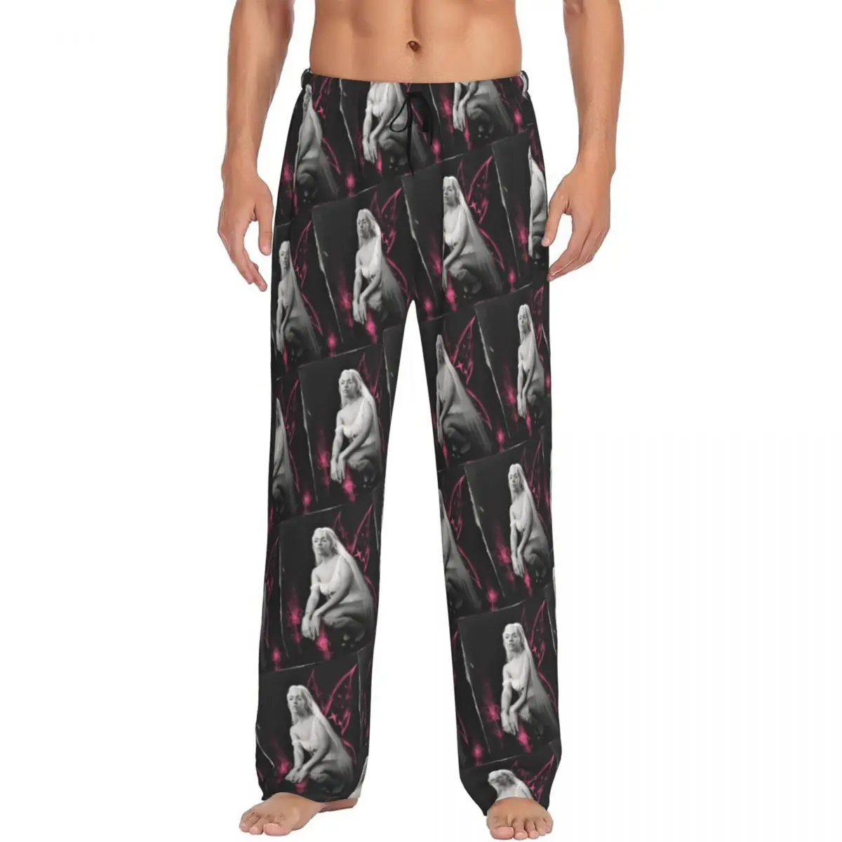 

Custom Singer Karol G Pajama Pants Sleepwear for Men Elastic Waistband Sleep Lounge Bottoms with Pockets