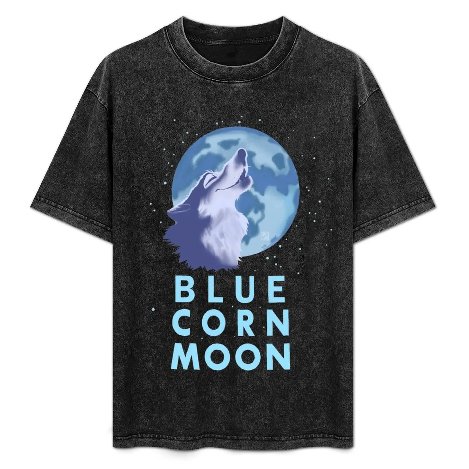 

Blue wolf T-Shirt Christmas Casual Tee Shirt