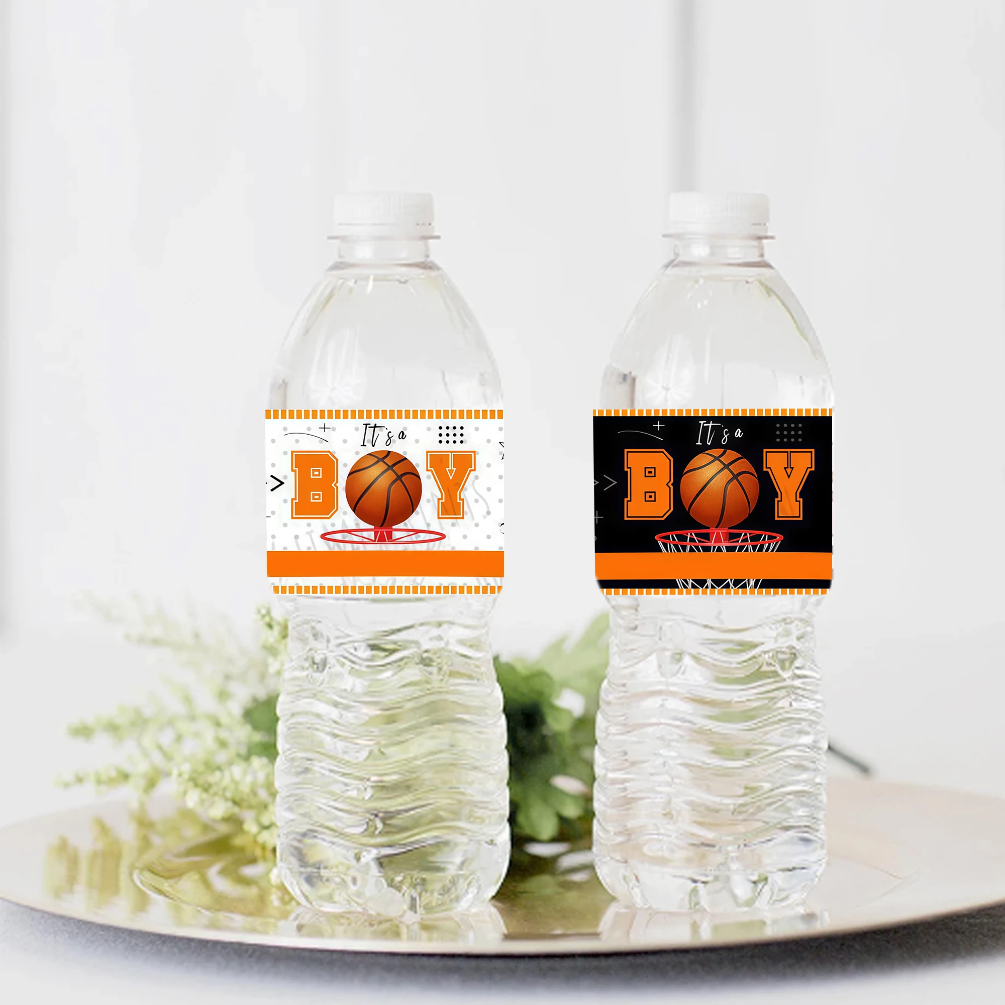 12pcs Basketball Soccer Football Water Bottle Label Sports Birthday Party Sticker Wrapper Decor Favor Baby Shower Celebration