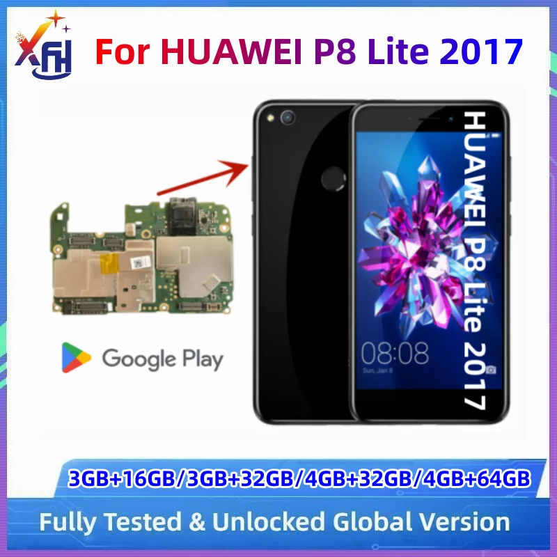 

Motherboard for HUAWEI P8 Lite 2017, 16GB 32GB 64GB ROM, Original Mainboard with Full Chips, Global Version