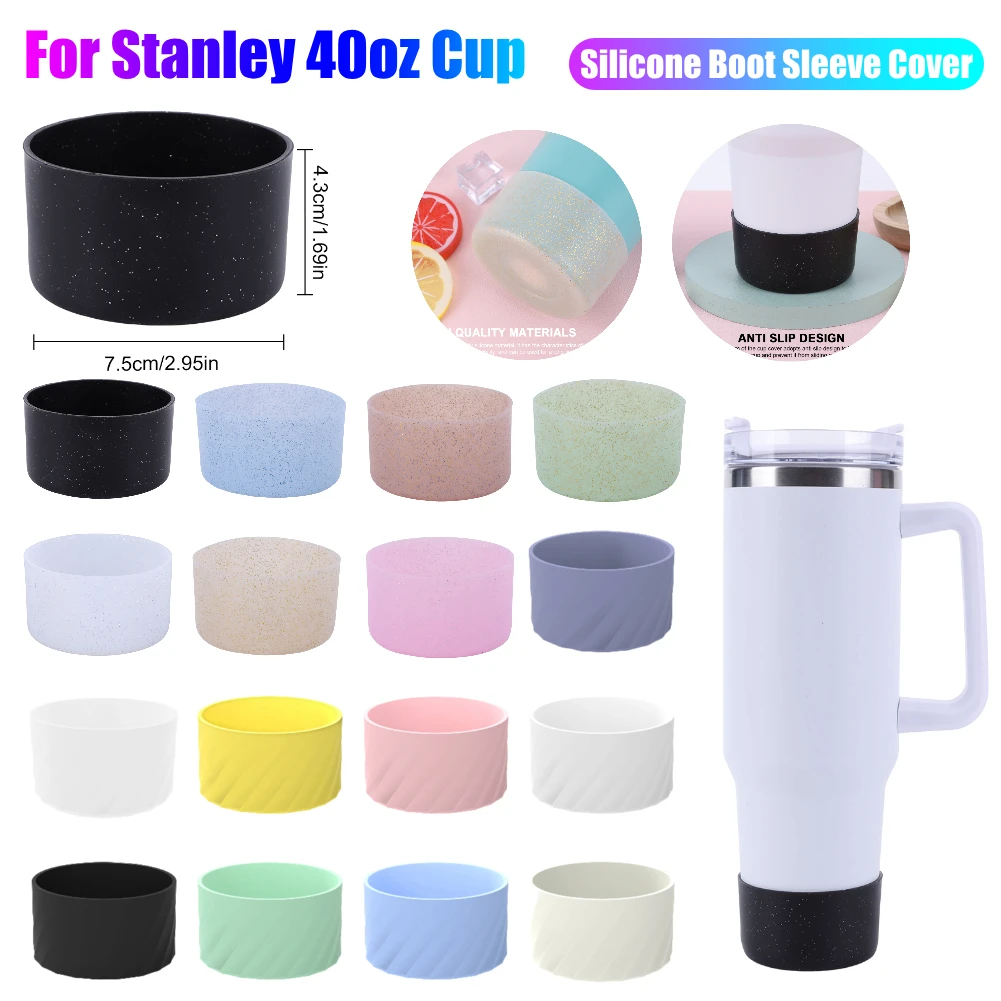 Wasserflasche Boot Bottom Sleeve Cover Universal 7,5 cm Food Grade Silikon Schutzhülle für Stanley
