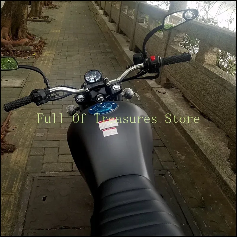 810mm 22MM Universal Vintage Motorcycle Aluminum Alloy Handlebar with 14mm Balance Block Tubes