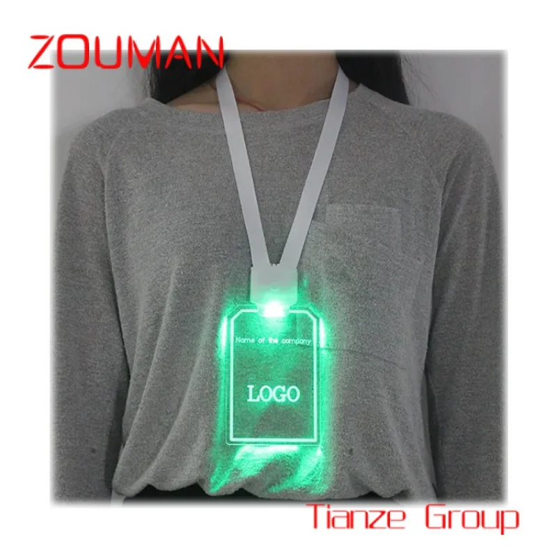 Custom , Promotional New Product LED ID Card Badge Holder With Lanyard