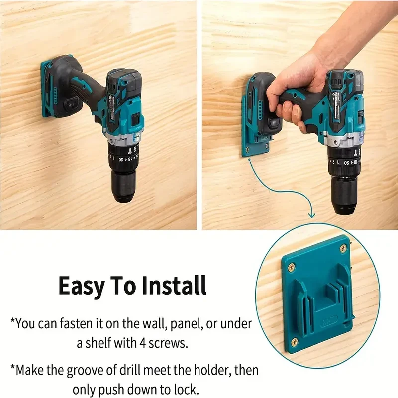 5–10 Packungen Werkzeughalter oder Batteriehalter für Makita 18 V-Montage, Wandbohrerhalter, Dock-Aufhänger mit Schrauben (kein Werkzeug, keine Batterie) – Detail 7